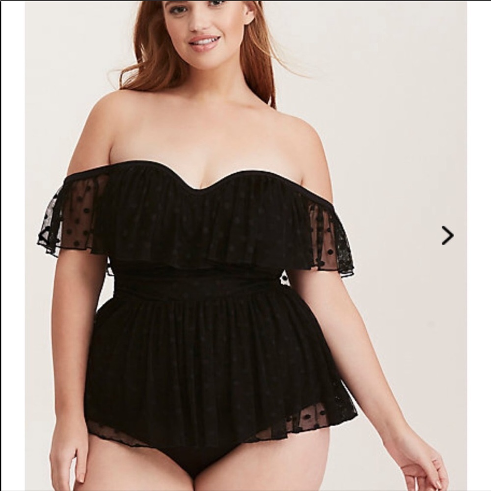 Size 3 torrid swim suit polka dot swim dress